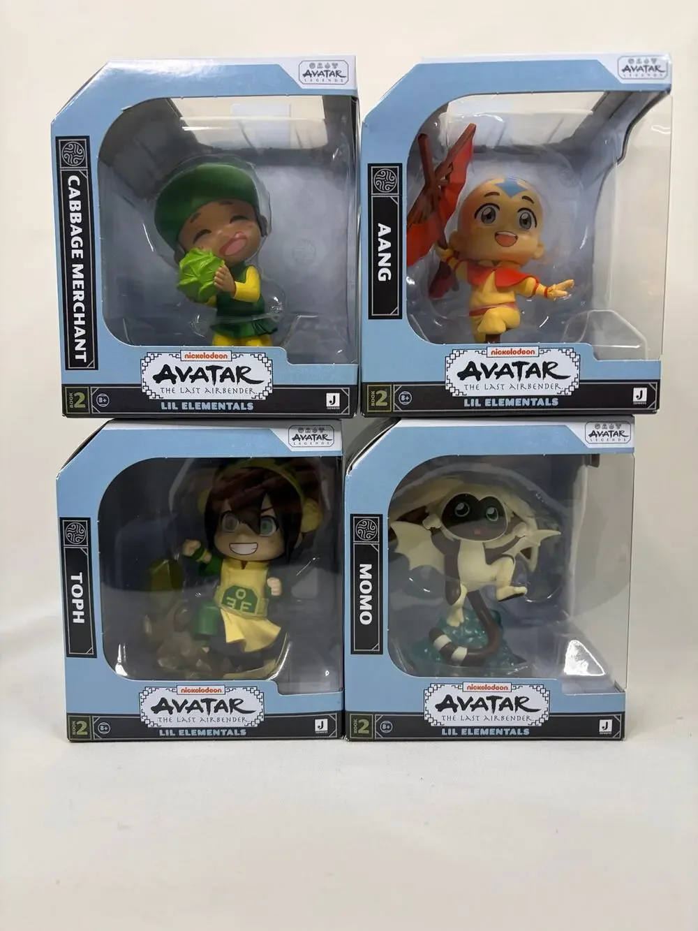 Nickelodeon Avatar: The Last Airbender Lil Elementals Lot of 4 Toph Aang Momo +